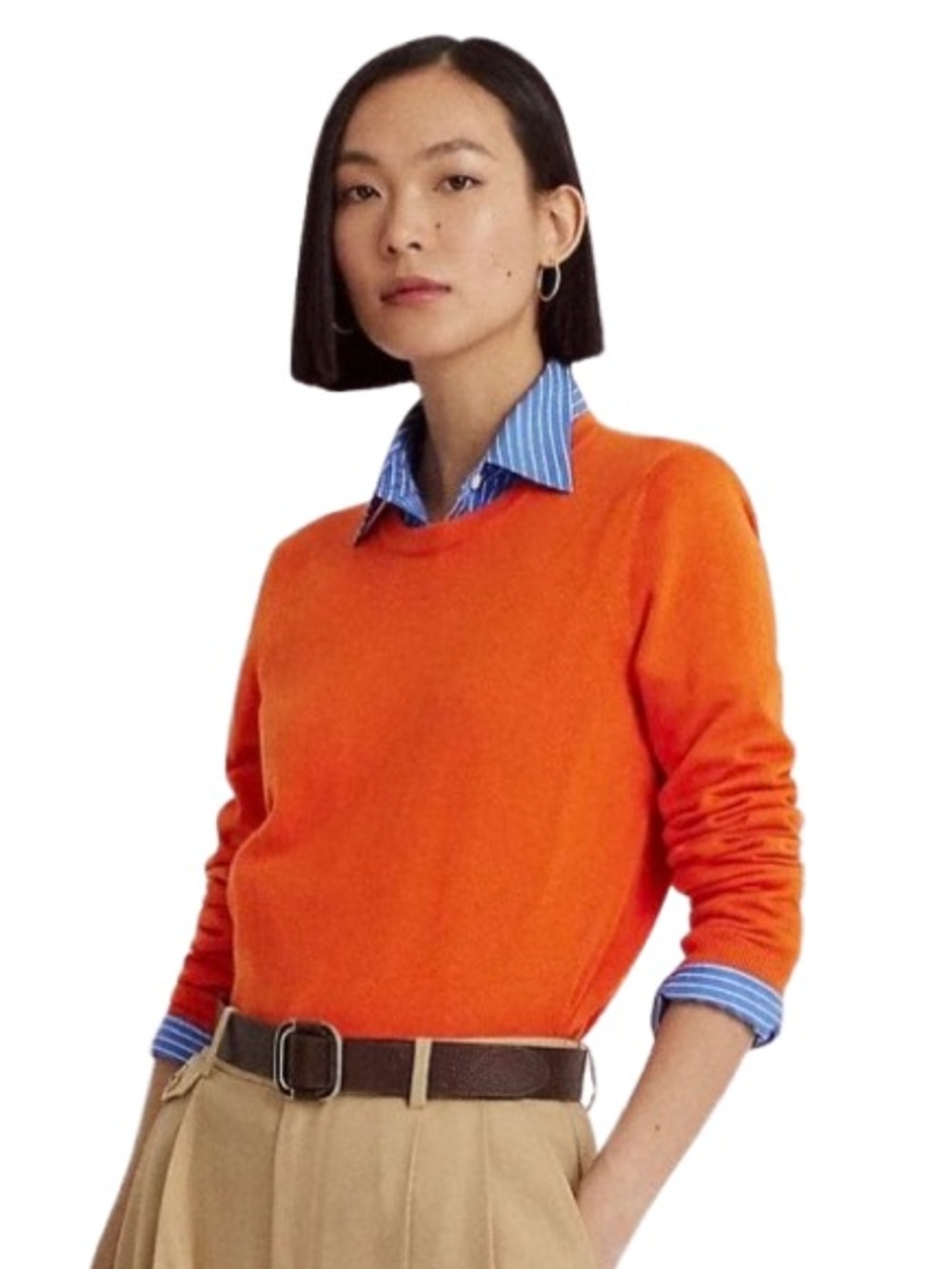 Lauren Ralph Lauren Cotton Blend Jumper Sweater Sz S Minimalist Capsule CBK